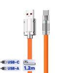 کابل تبدیل USB به USB-C اچ تی ام مدل 6A طول 1.2متر