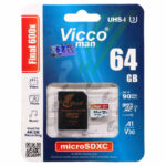 کارت حافظه microSDXC ویکومن مدل 600x plus کلاس 10 استاندارد UHS-I U3 A1 V30 سرعت 90MBs ظرفیت 64 گیگابایت به همراه آداپتور SD