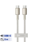 کابل تبدیل USB-C بیسوس مدل Tungsten Gold (100W) طول 2 متر