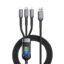 کابل تبدیل USB به microUSB / USB-C / لایتنینگ کد DATA & CHARGE طول 1.2 متر