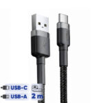 کابل تبدیل USB به USB-C باسئوس  مدل CATKLF-CG1 Cafule طول 2 متر