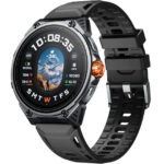ساعت هوشمند 1.43 اینچی ۲۲ میلی متری پاورولوجی مدل Alfa PSWBT348BK با بند سیلیکونی همراه با Gps