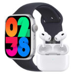 ساعت هوشمند ورنا مدل W45 Max with Airpod pro به همراه هدفون بلوتوثی
